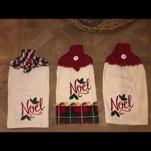 3 Christmas Noel Kitchen Towels